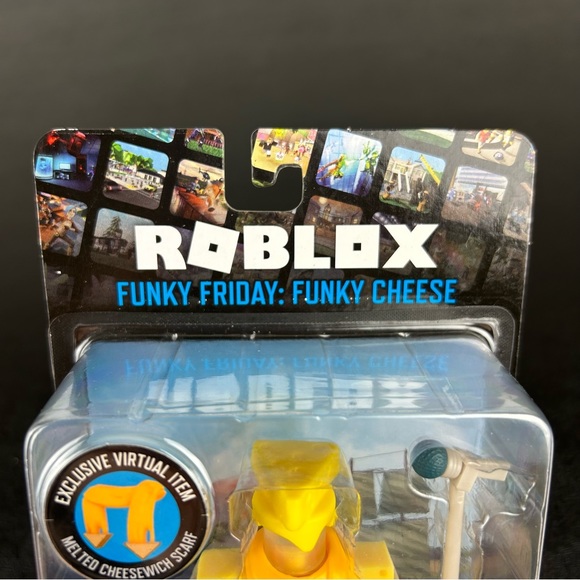 Roblox Funky Friday Funky Cheese Figure with Exclusive Virtual Item - Picture 2 of 13